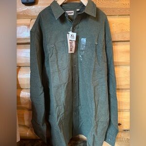 Redhead Ozark Mountain Solid Green Flannel
